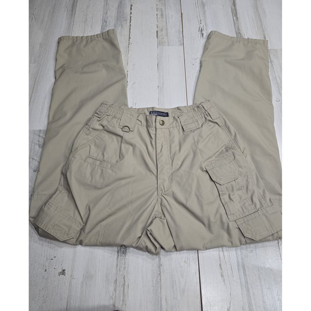 5.11 Tactical Series Mens Khaki Tan Cargo Pants Cotton Canvas 74273 30x32